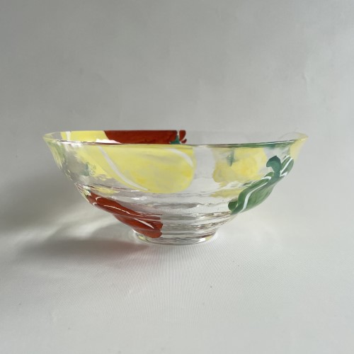 ガラス平茶碗　パプリカ